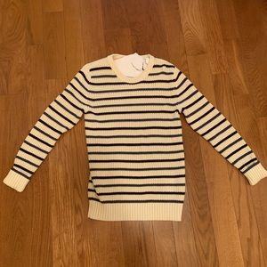 White Beige American Eagle Crewneck Sweater